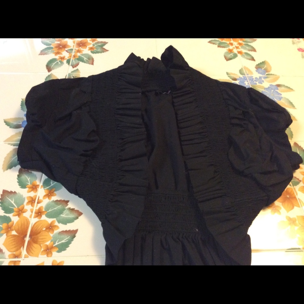 Black cotton shrug
